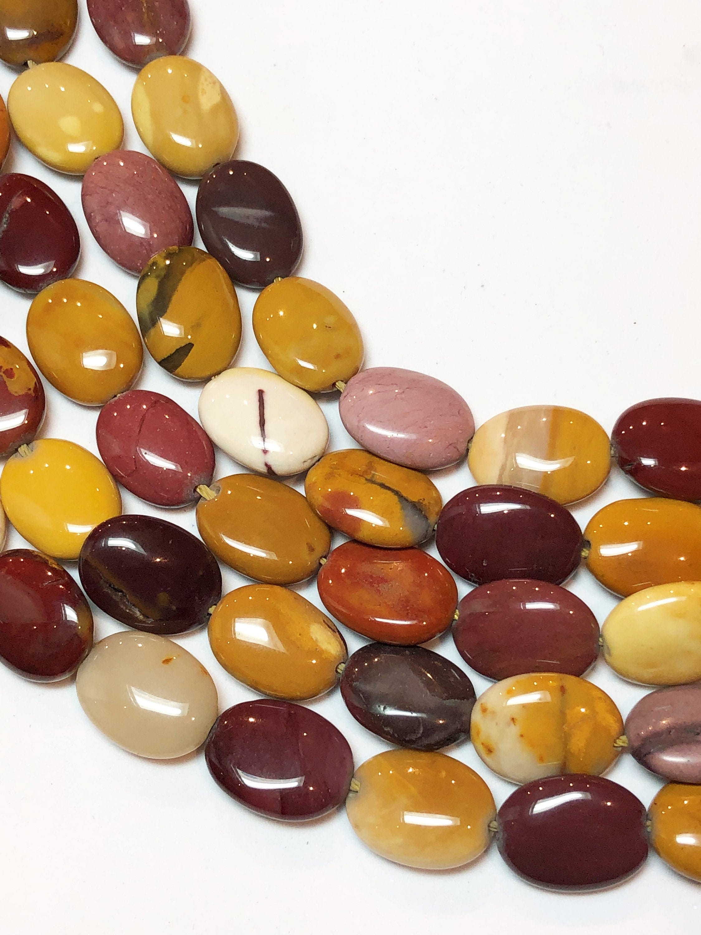 Mookaite Oval Gemstone Beads. Full 15" Strand Of A/aa Grade 10x14mm Oval Beads, Roughly 28 Beads Per Strand. Mooka Jasper. Moukaite. Mookaite Oval Gemstone Beads. Full 15" Strand Of A/aa Grade 10x14mm Oval Beads, Roughly 28 Beads Per Strand. Mooka Jasper. Moukaite.