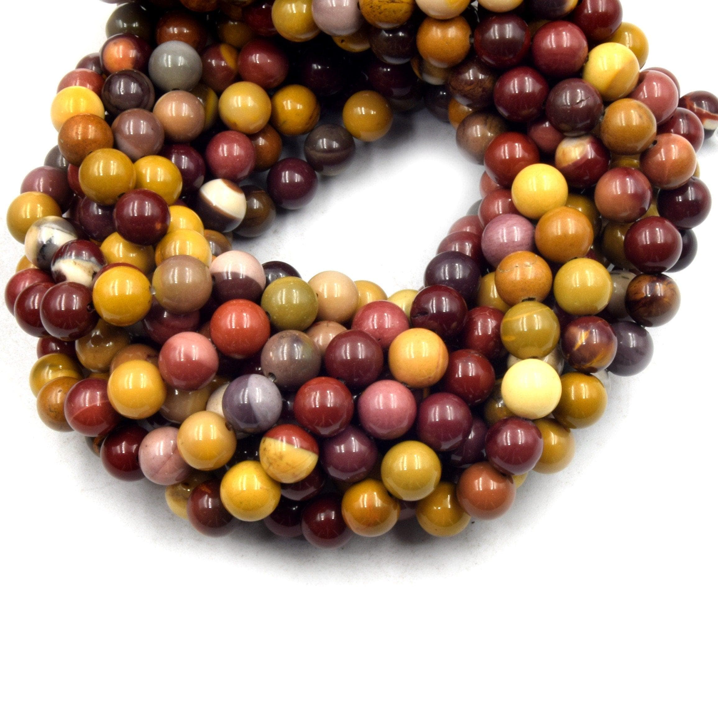 Smooth Mookaite Jasper Beads | 15 Inch Strand Smooth Mookaite Jasper Beads | 15 Inch Strand