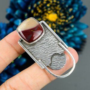 Elegant Mookaite Pendant: 925 Sterling Silver Gemstone Jewelry
