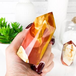 Mookaite Jasper Tower - Natural Polished Point Crystal For Energy Healing & Home Decor