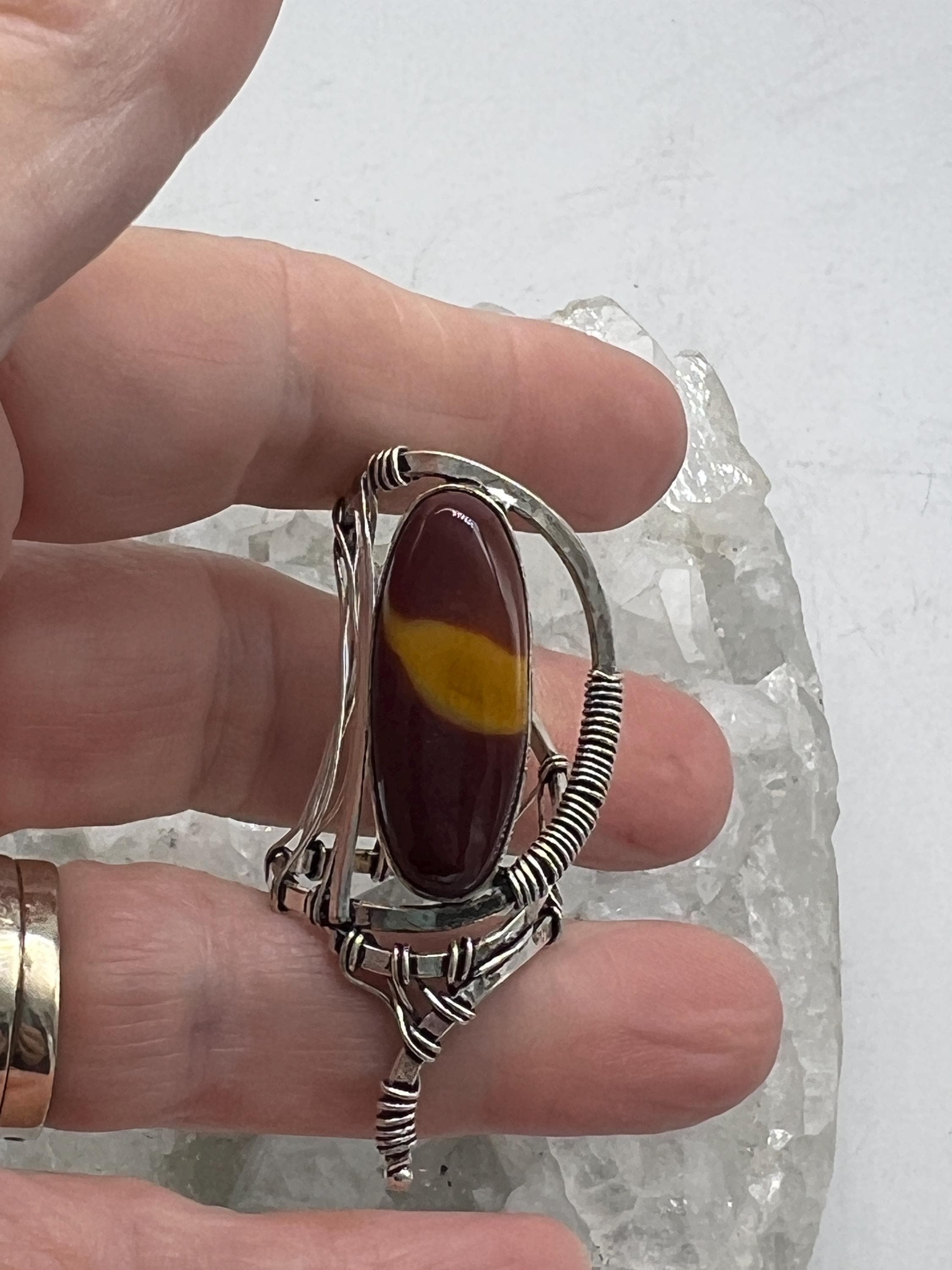 Abstract Mookaite Ring, Size 7 1/2 Abstract Mookaite Ring, Size 7 1/2