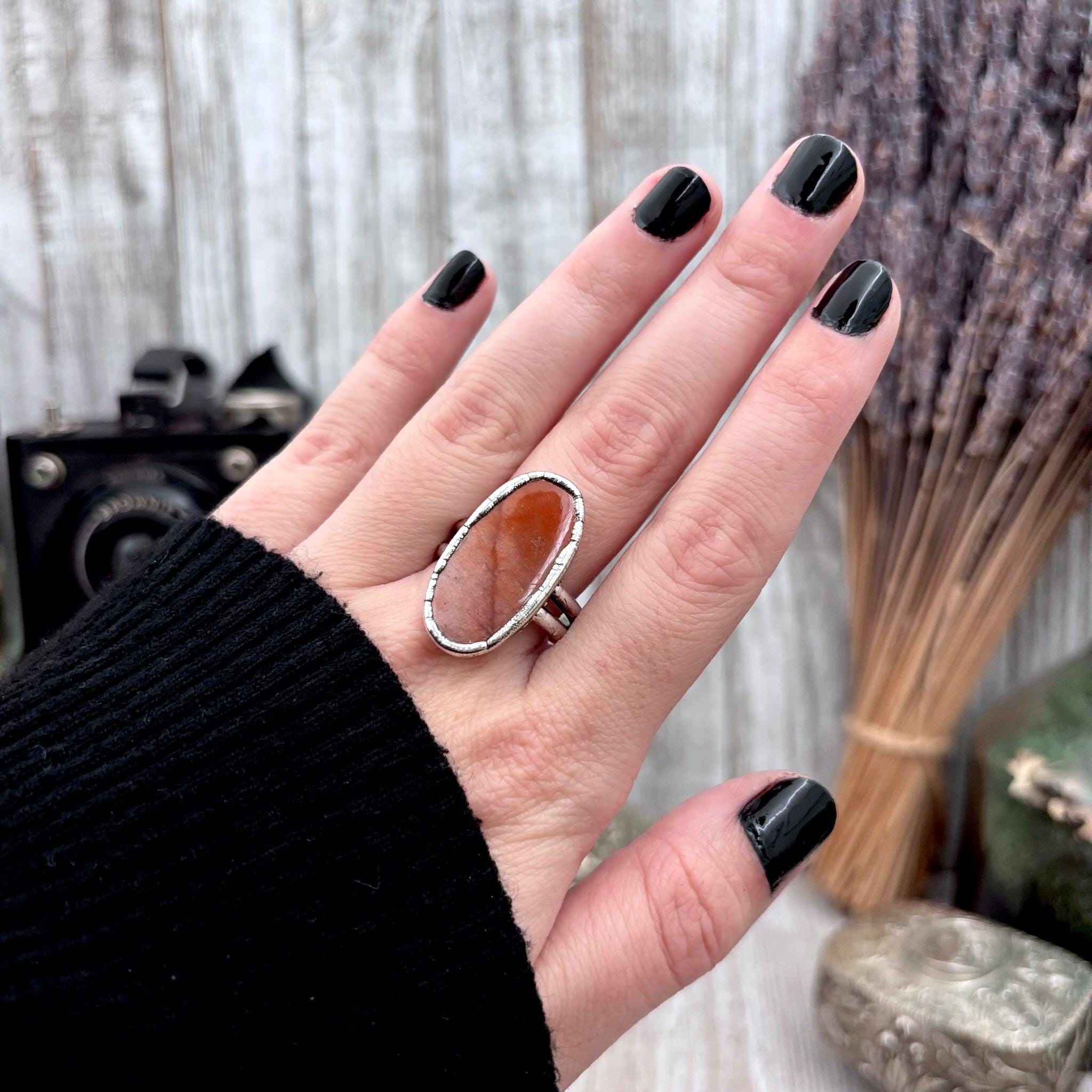 Mookaite Crystal Ring Fine Silver Size 10 / Foxlark Collection - One Of A Kind