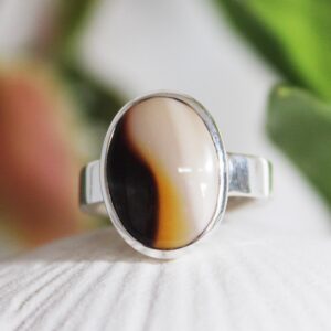 Handmade Mookaite Jasper Ring: Oval Sterling Silver, Size 7 Handmade Mookaite Jasper Ring: Oval Sterling Silver, Size 7