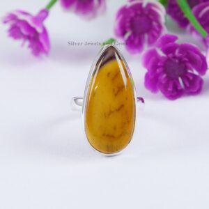 Natural Mookaite Jasper Ring, Teardrop Yellow Jasper Ring, 925 Sterling Silver Ring, Anniversary Ring, Handmade Ring For Her, Gemstone Ring Natural Mookaite Jasper Ring, Teardrop Yellow Jasper Ring, 925 Sterling Silver Ring, Anniversary Ring, Handmade Ring For Her, Gemstone Ring