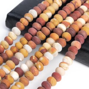 Natural Matte Multicolor Mookaite Gemstone Grade Aaa Rondelle 6x4mm 8x5mm 10x6mm Loose Beads