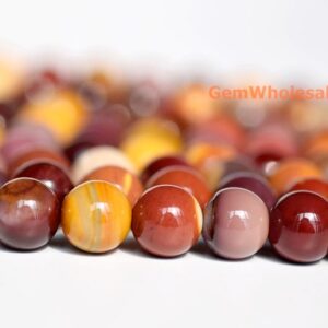 15.5" 10mm/12mm Natural Mookaite Jasper Round Beads, Moukaite Beads