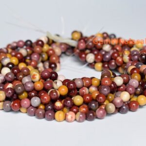 15.5" 4mm/6mm Mookaite Jasper Round Beads, Natural Moukaite Semi-precious Stone
