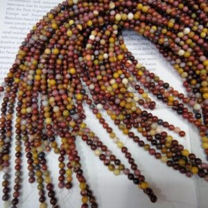 4mm natural mookaite jasper round beads, 15.5 inch