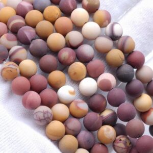 6mm Matte Mookaite Gemstone Round Loose Beads 15 Inch Full Strand (80002279-m11)