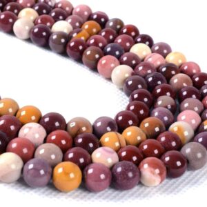 8mm Mookaite Jasper Round Ball Loose Gemstone Beads 16"