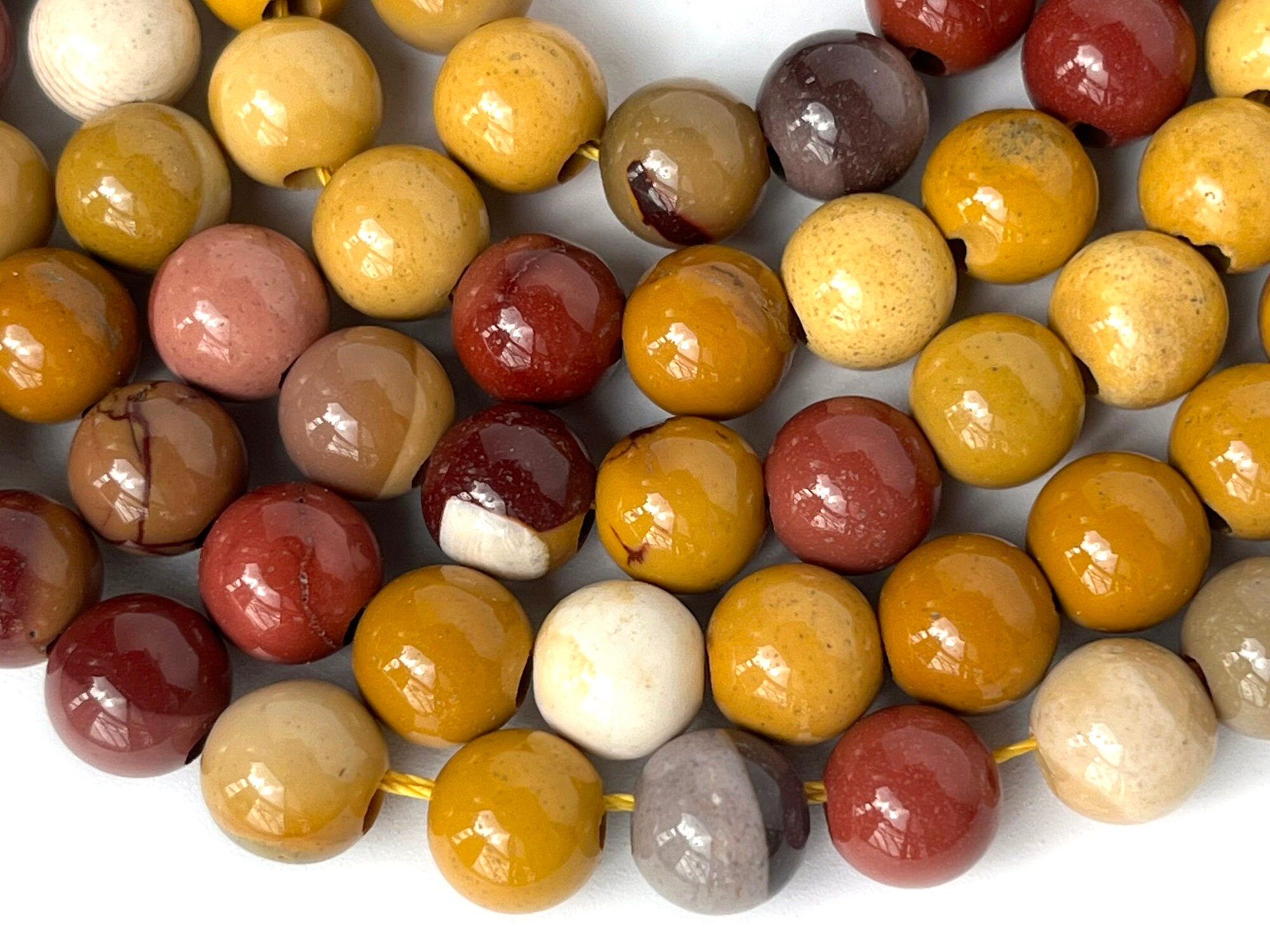 8mm Mookaite Jasper Round Beads, 15" Strand, 2.5mm Large Hole