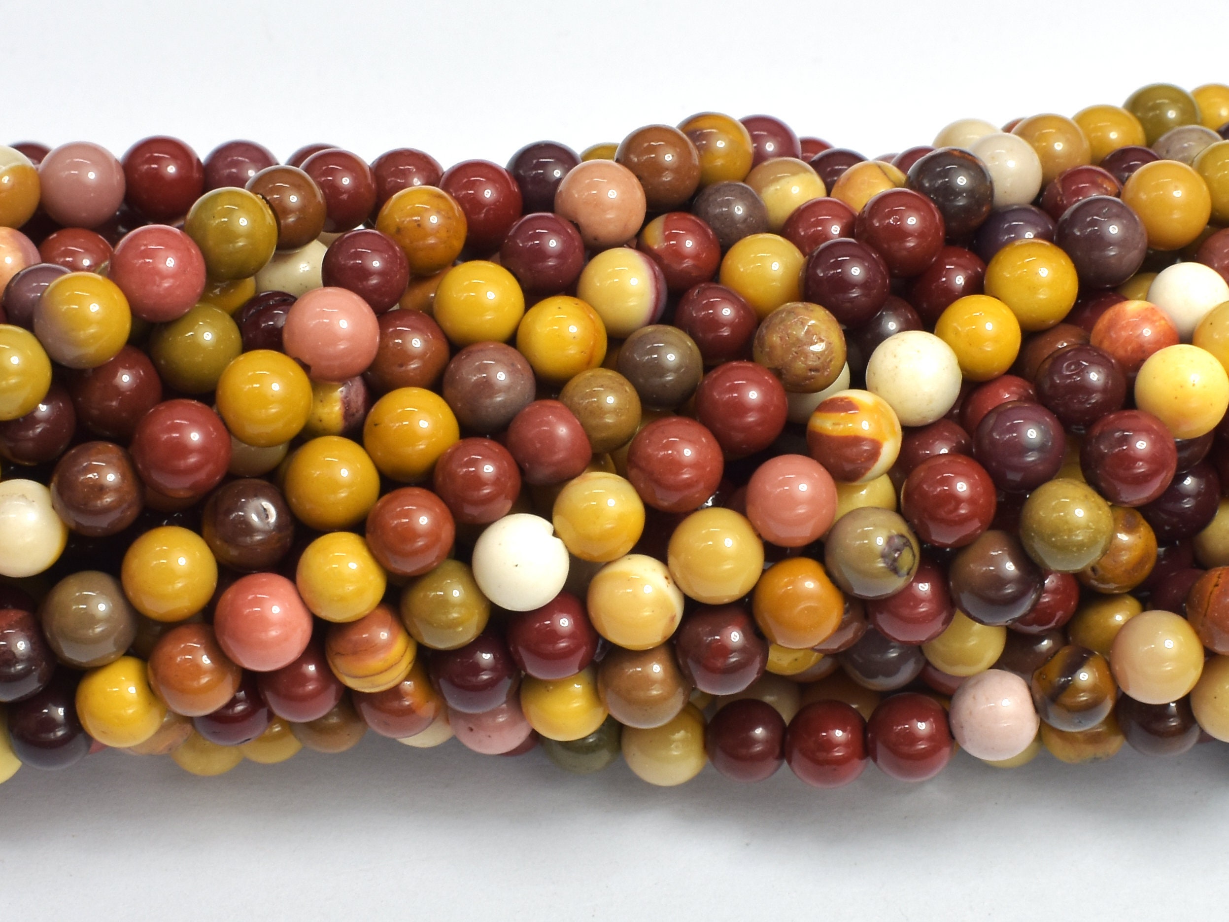 Mookaite Beads, 4mm (4.6mm) Round Beads, 15 Inch, Full Strand, Approx. 85 Beads, Hole 0.8mm (320054009)