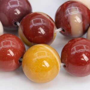 Genuine Natural Mookaite Gemstone Beads 12MM Multicolor Round AAA Quality Loose Beads (101738)