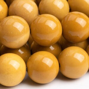 Genuine Natural Australian Yellow Mookaite Gemstone Beads 4MM 6MM 10MM Round AAA Quality Loose Beads (103886)