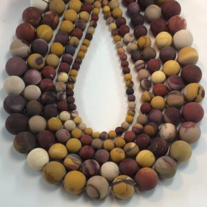 Matte Mookaite Gemstone Beads. 15" strand of high quality round beads available in 4-12mm. Mooka Jasper. Moukaite.