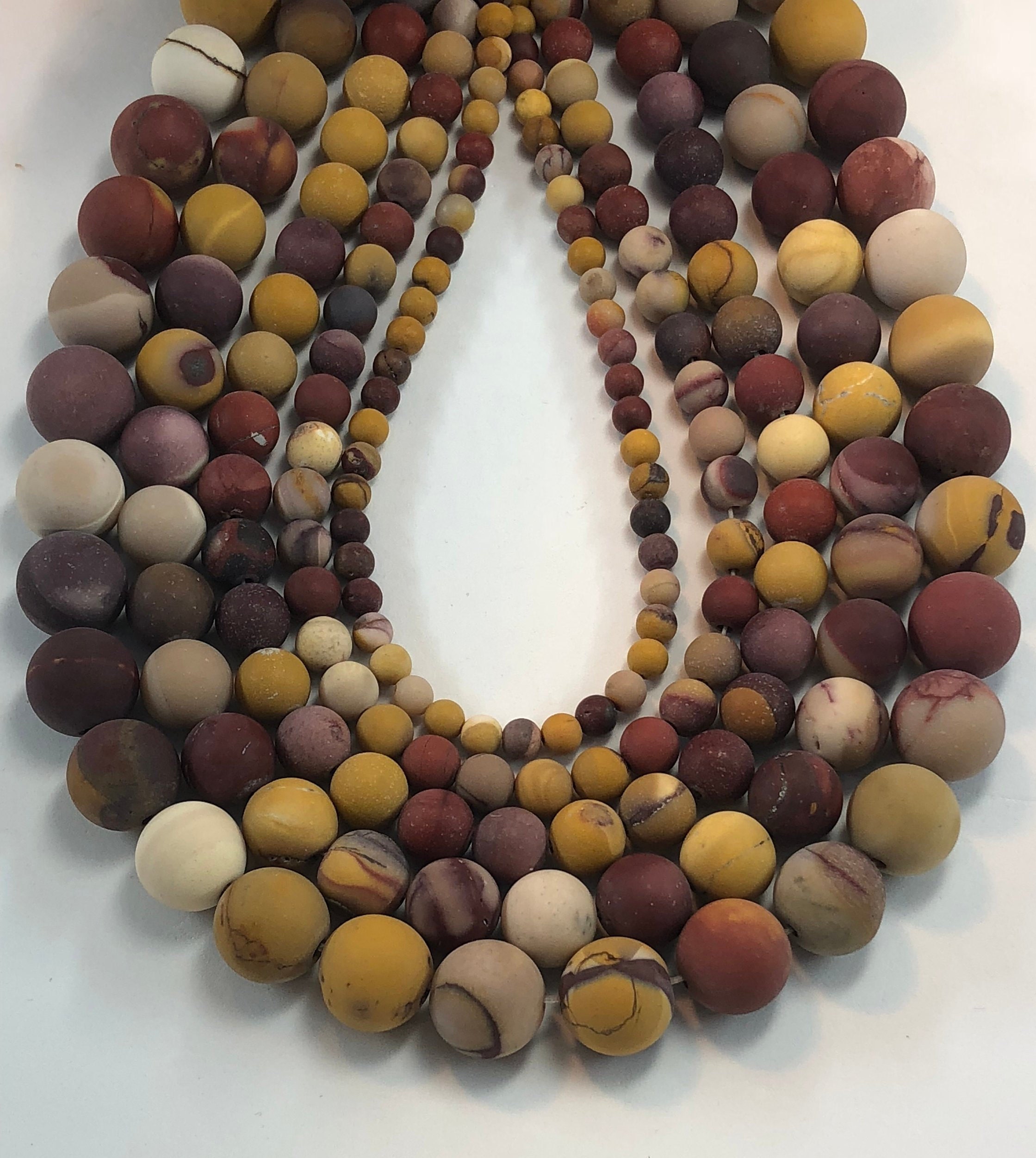 Matte Mookaite Gemstone Beads. 15" Strand Of High Quality Round Beads Available In 4-12mm. Mooka Jasper. Moukaite.