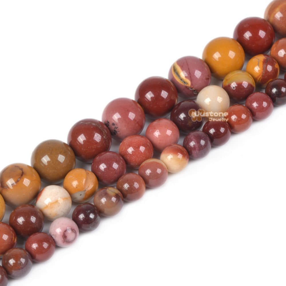 Multi-color Mookaite Jasper Round Ball Loose Gemstone Beads 6mm 8mm 10mm