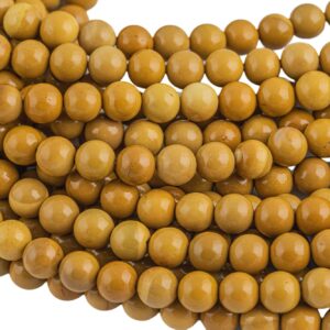 Natural Australian Yellow Mustard Mookaite 6mm 8mm 10mm 12mm Round Beads Real Genuine Gemstone 15.5" Strand Gemstone Beads