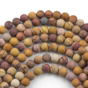 Natural Sunset Mookaite Jasper- Matte Round sizes.  4mm, 6mm, 8mm, 10mm, 12mm, 14mm- Full 15.5 Inch Strand AAA Quality AAA Quality