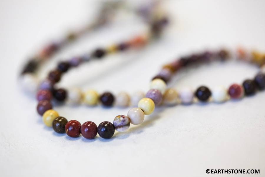 S/ Mookaite 4mm/ 6mm Round Beads 16" Strand Natural Gemstone For Jewelry Making