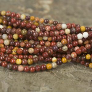 Small Rainbow Mookaite Jasper Beads -smooth Round Gemstone Beads - Natural Stone Beads Supplies - Jasper Beads For Jewelry Making - 15 Inch
