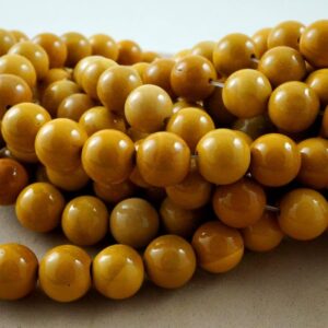 Yellow Mookaite Beads (Round)(Smooth)(4mm)(6mm)(8mm)(10mm)(16"Strand)