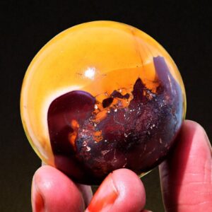 45MM Mookaite Jasper Sphere: Energy-Boosting Crystal Decor 45MM Mookaite Jasper Sphere: Energy-Boosting Crystal Decor