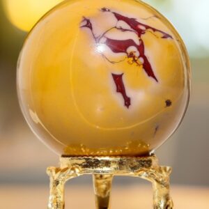 50MM Yellow Mookaite Jasper Sphere: Energy Healing Crystal Decor 50MM Yellow Mookaite Jasper Sphere: Energy Healing Crystal Decor