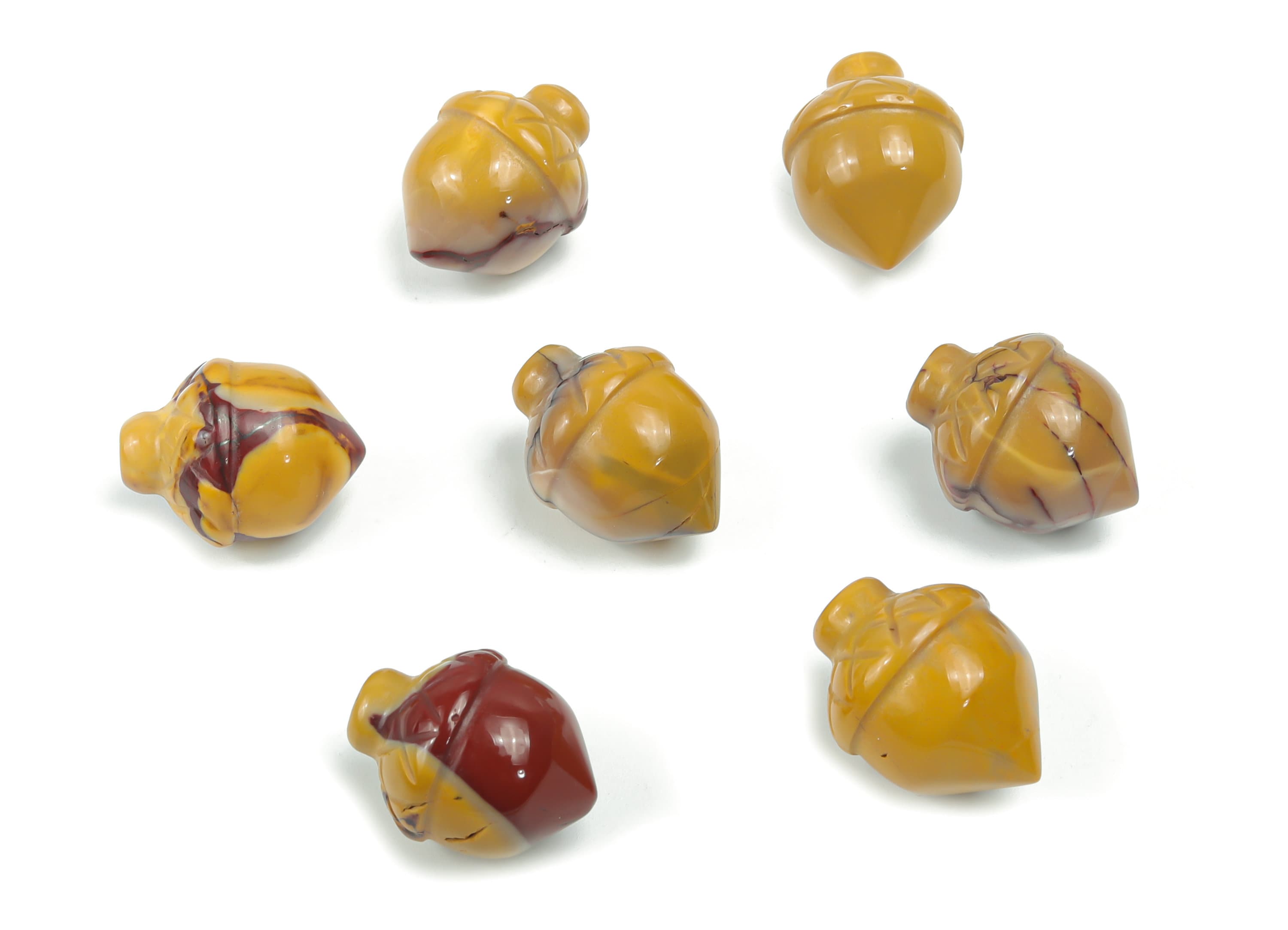 Mookaite Jasper Crystal Acorn - Acorn Carving - Crystal Gift - Healing Stone - Home Decor - 21mm - Acorn-11