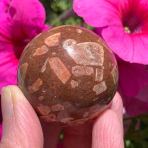 MOOKAITE Crystal Sphere 45mm - Natural Stone Ball - Polished - Healing Crystal - Meditation Stone - Display - Decor - 123g
