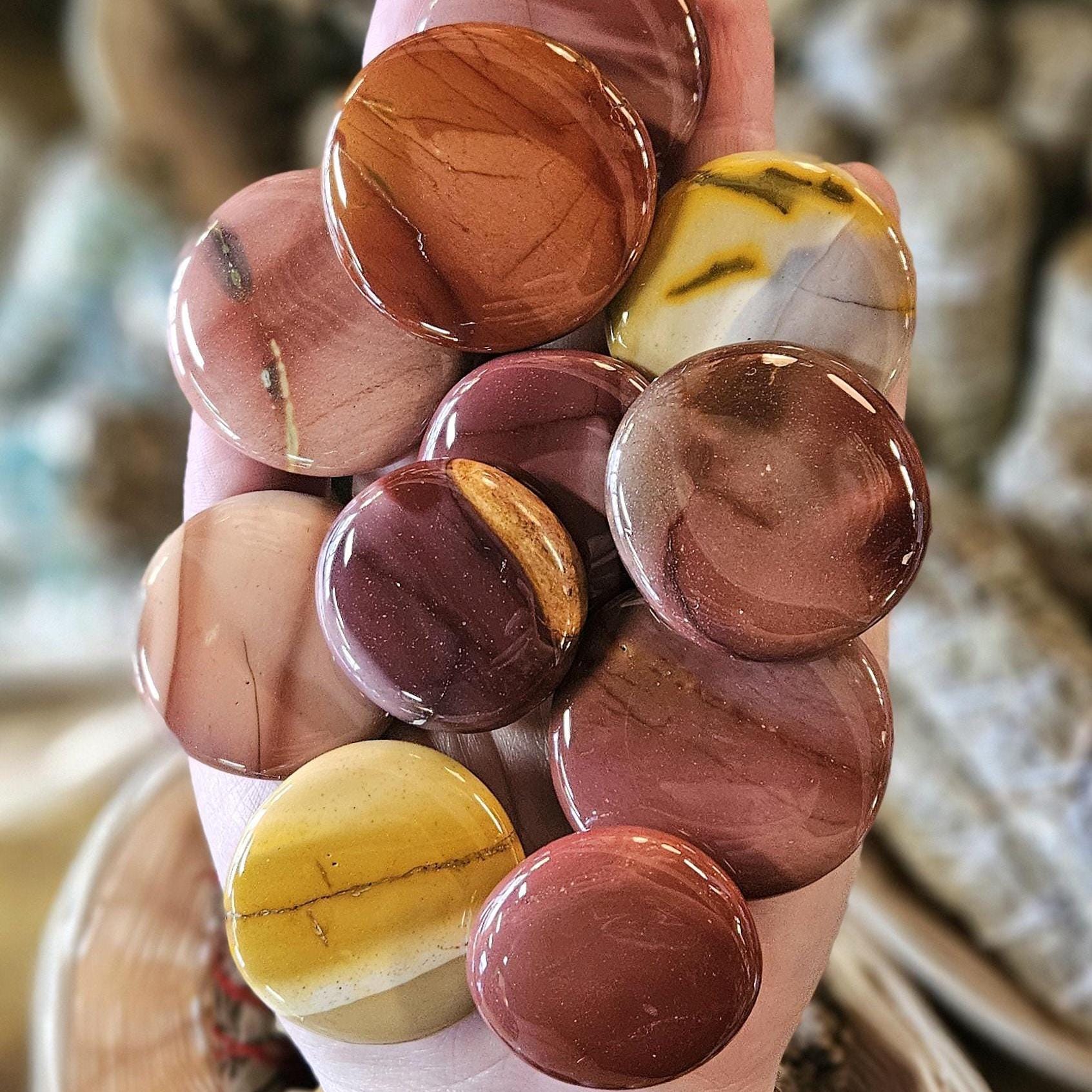 Mookaite Palm Stone, One, Mookaite Jasper, Australia, Worry Stress Stone, Crystal Healing, Crystal Therapy,