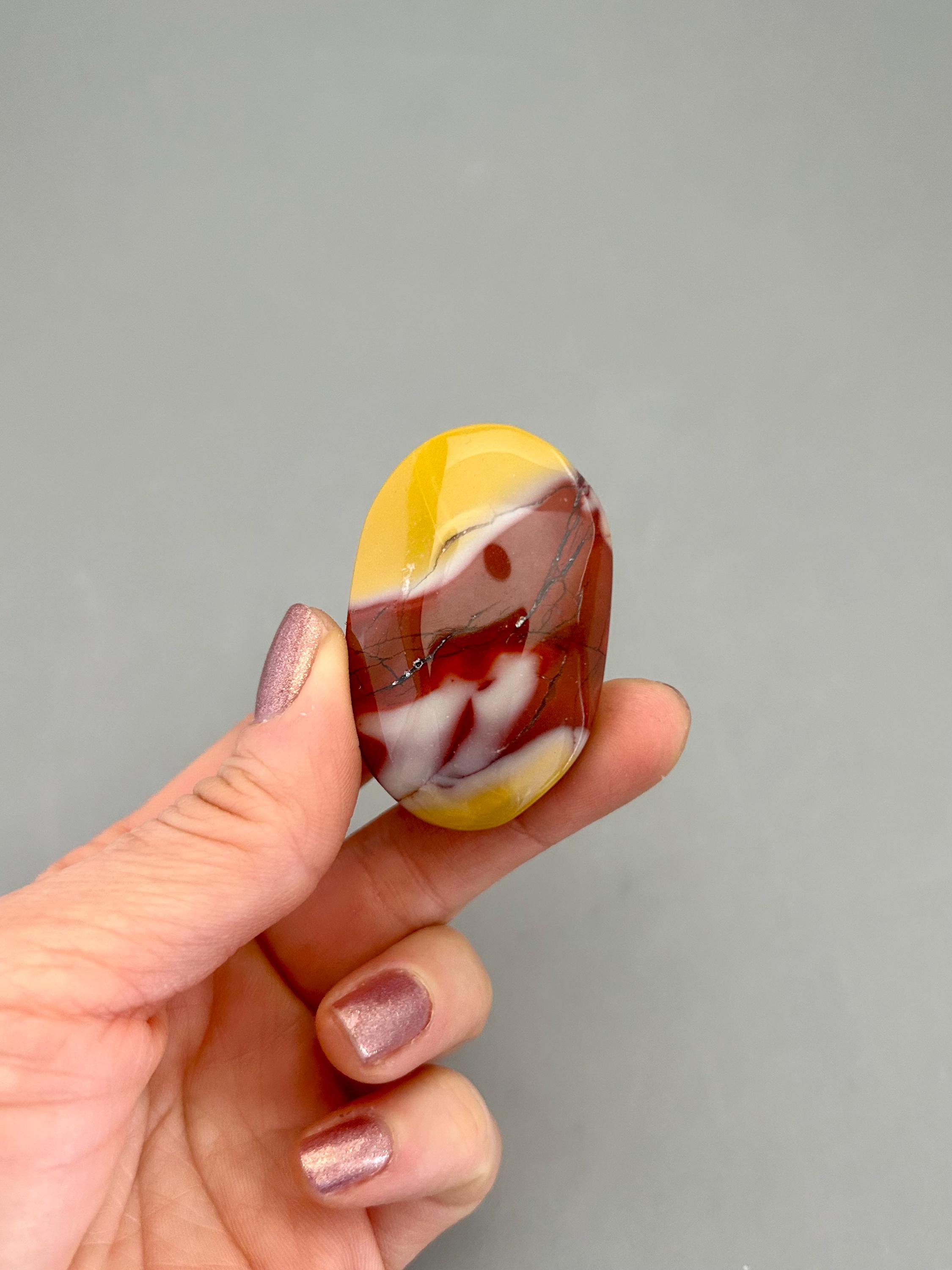 Mookaite Palm Stone For Manifestation Crystal Magic Crystal Grid Lower Chakras Pocket Stone Gift Idea Metaphysical Crystal Meditation Stone