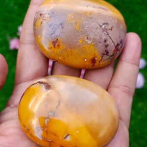 Mookaite Jasper Palm Stone: Reiki Healing Chakra Crystal