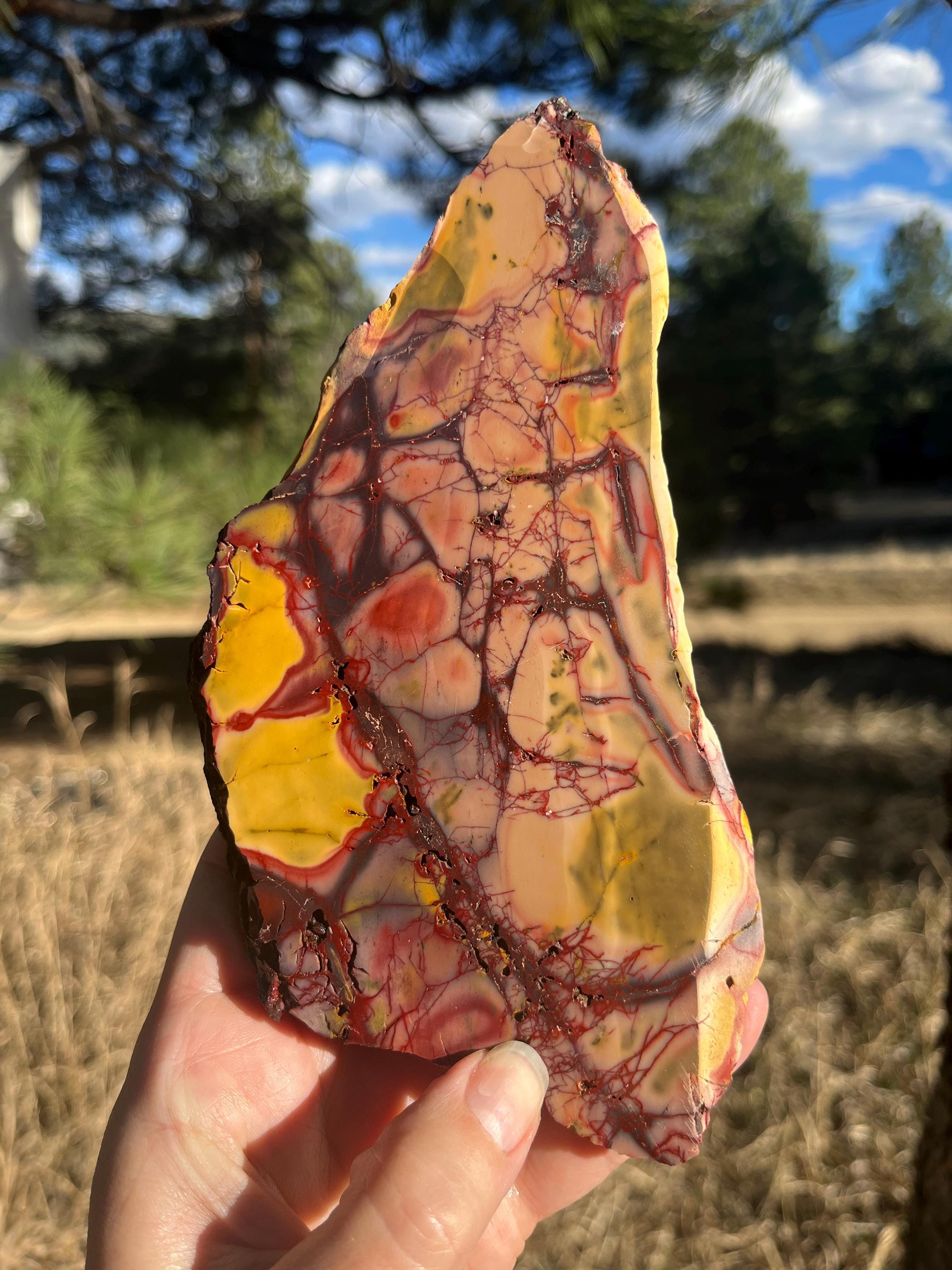 Polished Mookaite Jasper Lapidary Slab Natural Stone Rare Green