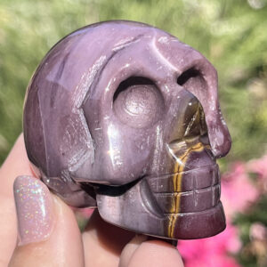 Purple Mookaite Jasper Skull | Crystal Skull | Genuine Crystal Human Skull | Art Carving