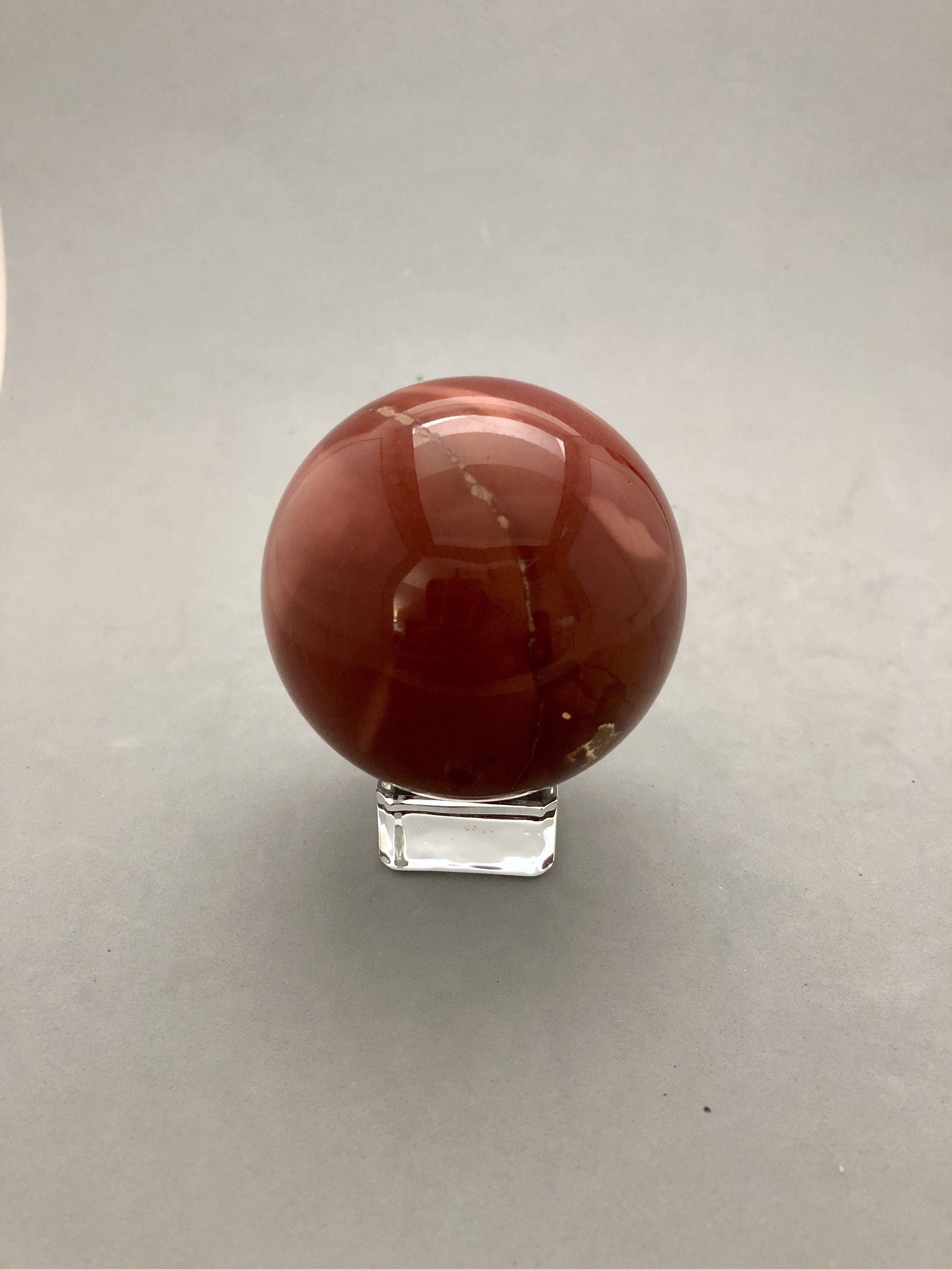Red Mookaite Jasper Sphere (2 7/16") For Crystal Grids, Crystal Collectors, Crystal Jasper, Root Chakra, Grounding, Kundalini, Crystal Witch