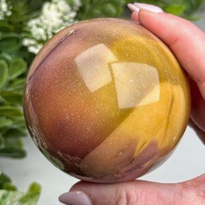 Mookaite Jasper Sphere | 67mm | - #3 (polished Yellow Crystal Ball, Sacral Chakra, Healing Stone)