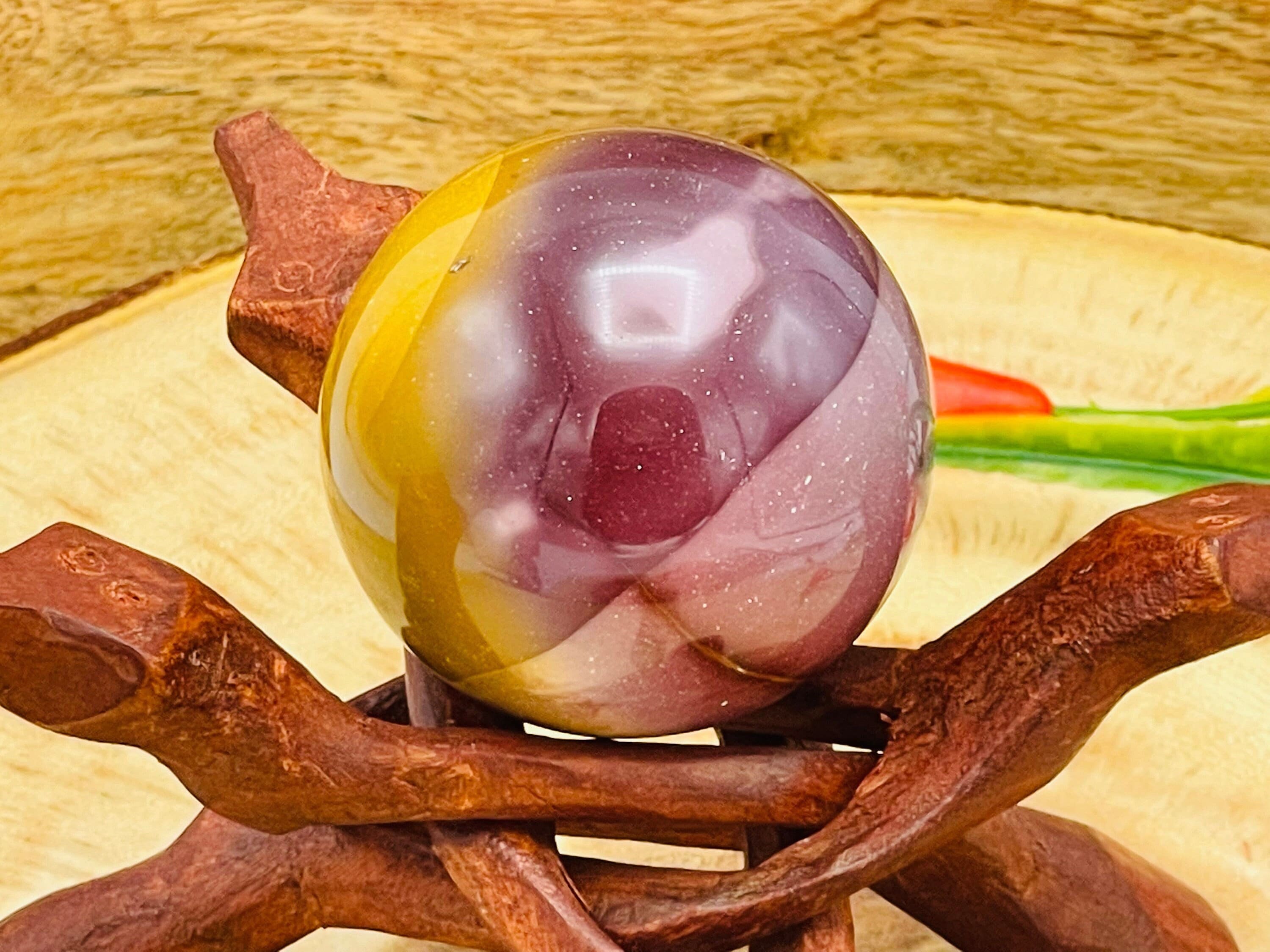 Mookaite Sphere, Mookaite Gemstone Ball, Stress Reliever, Healing Chakra, 50 - 60 Mm