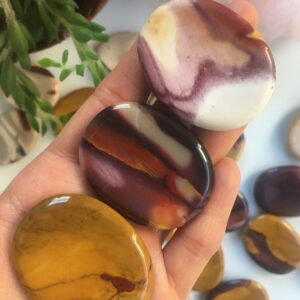 Mookaite Jasper Worry Stone, Polished Gemstone