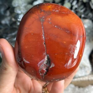 Xl Mookaite Palmstone, Red, Yellow