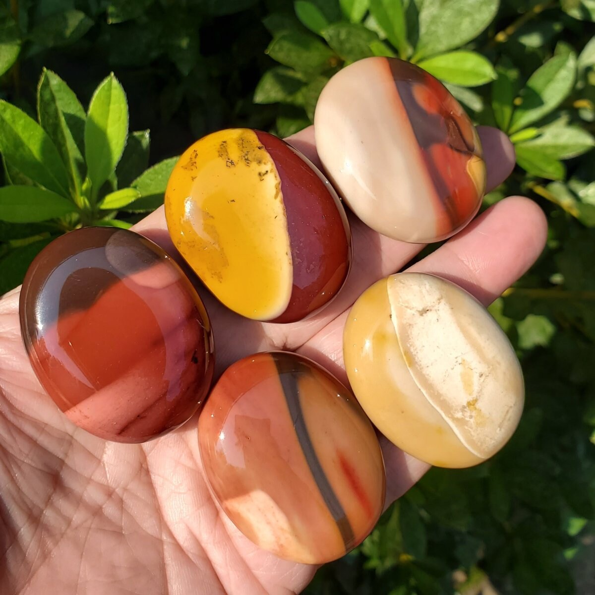 Mookaite Jasper Palm Stone, Tumbled Mookaite Crystal, Pocket Worry Stone, Healing Crystal For Calm & Strength, Mookaite Soap Stone