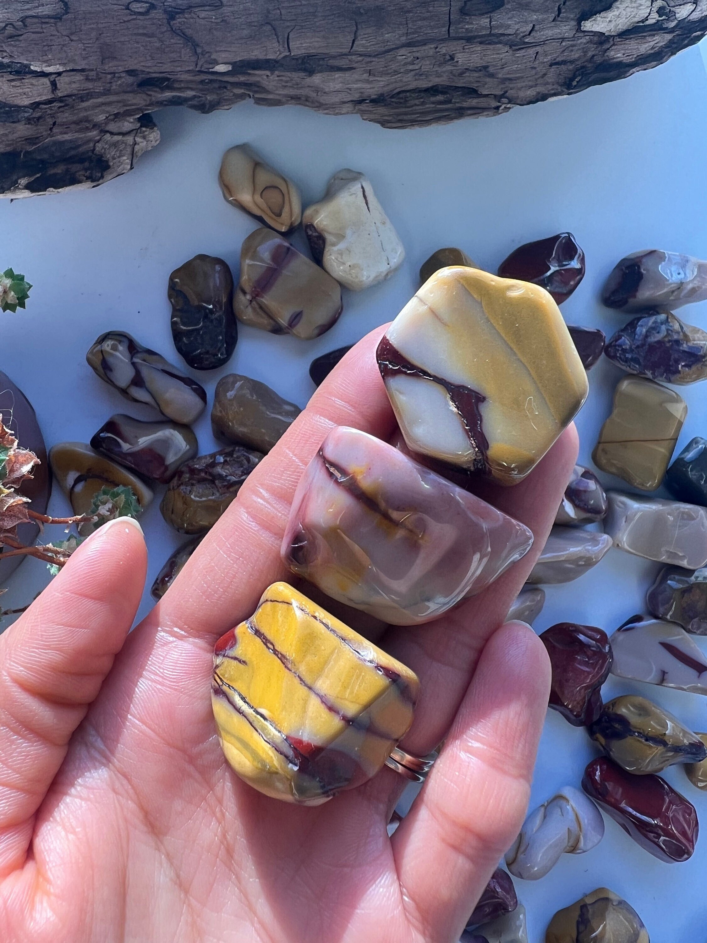 Polished Mookaite Jasper Tumbled Stone, Crystal Healing Polished Mookaite Jasper Tumbled Stone, Crystal Healing
