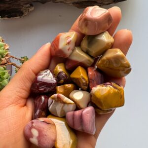 Polished Mookaite Jasper Tumbled Stone, Mini Crystals