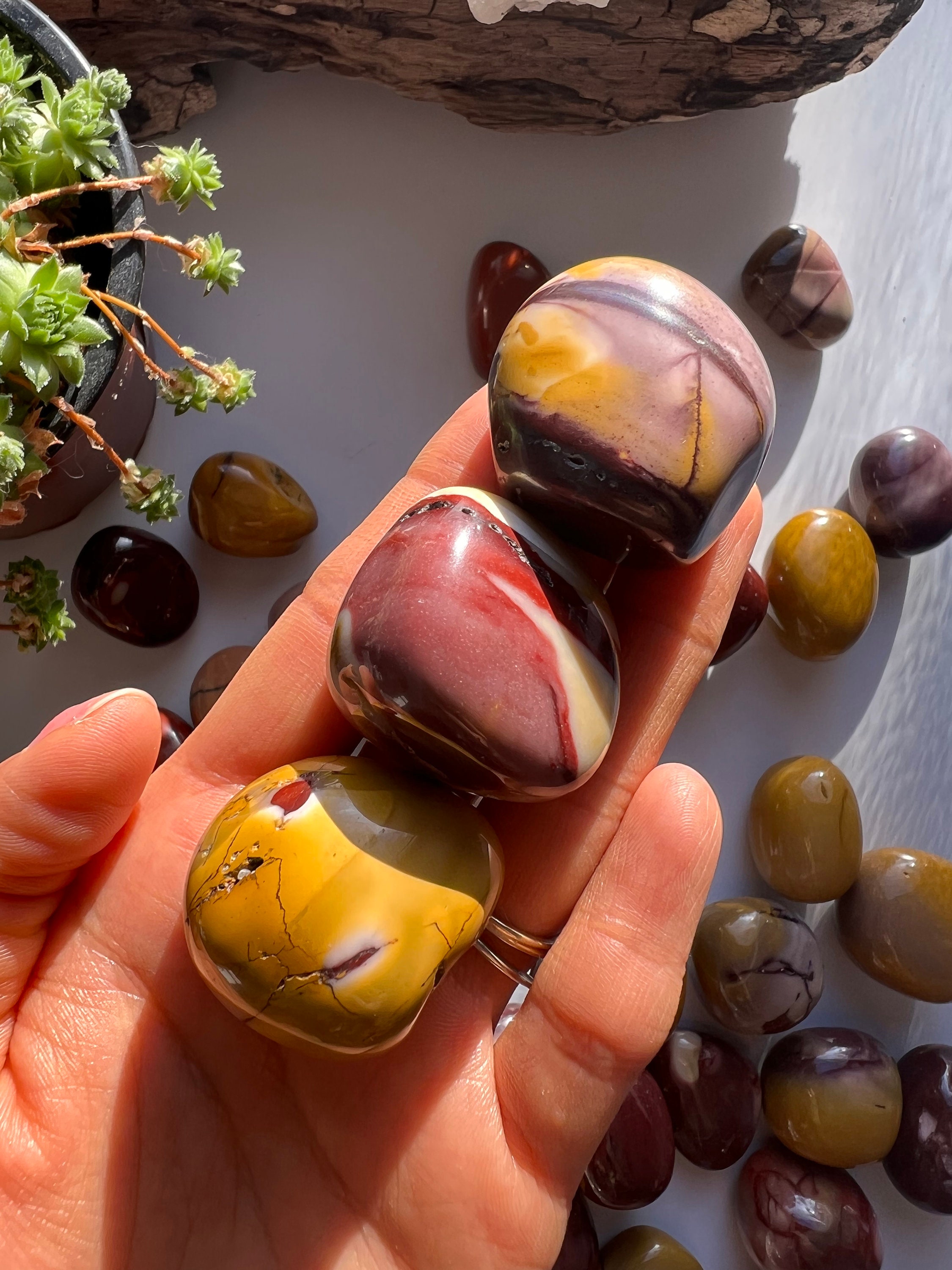Polished Mookaite Jasper Tumbled Stone, Crystal Healing