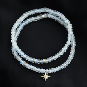 14K GOLD moonstone Bracelet | Dainty Moonstone bracelet | [EBMM1575] moonstone gold, June birthstone | moonstone gold, moonstone *BS