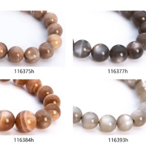 Moonstone Beads 7.5''/ 8" Bracelet Genuine Natural Round Gemstone Beads