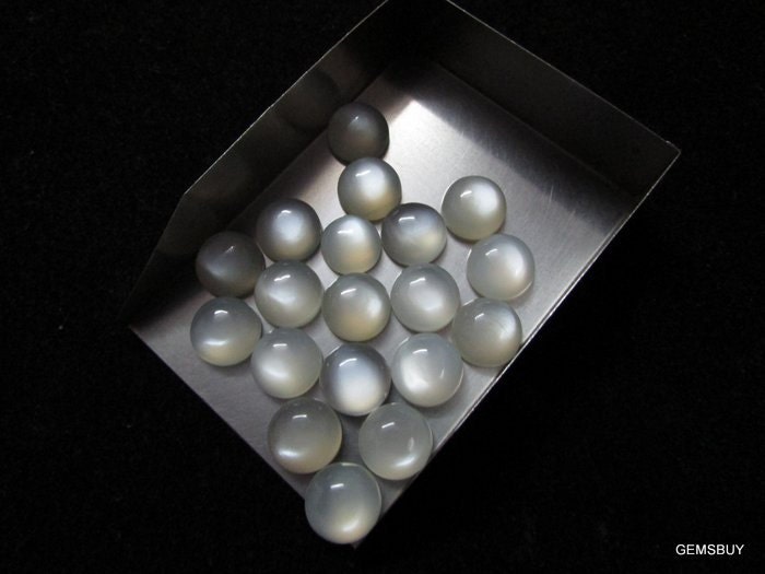 12mm White Moonstone Cabochon: Aaa Quality Gemstone