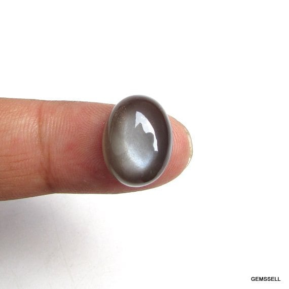 Aaa Gray Moonstone Cabochon: 12x16mm Oval Loose Gemstone
