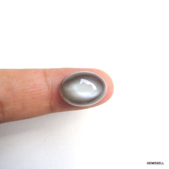 Aaa Gray Moonstone Cabochon: Oval Loose Gemstone (13x18mm)
