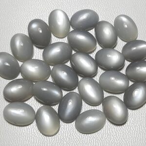 Aaa Grey Moonstone Oval Cabochon: Jewelry Making Gemstone (3x5 To 15x20 Mm)